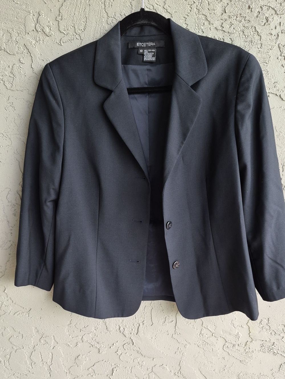 Etcetera Women's Black Two-Button Tailored Blazer